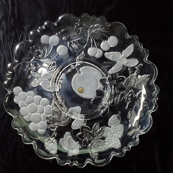 Aderia Glass Other - Heavy Japanese Aderia Glass Crystal Serving Plate